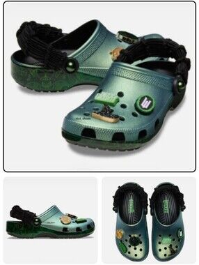 NWT Crocs X WICKED Elpheba Mens 12/ Womens 13 & Free NWT Wicked Tote Bag SET!